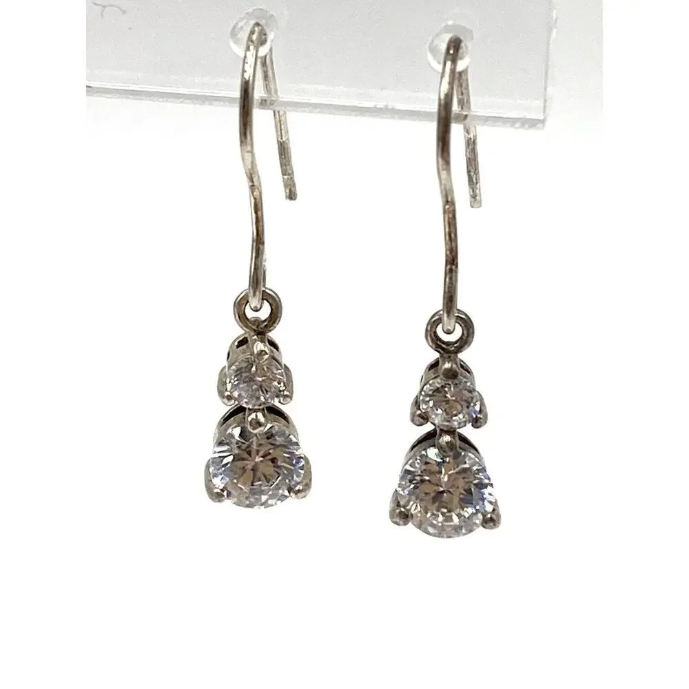 Avon 925 Sterling Silver Earrings Dangles Drops Bling Marked